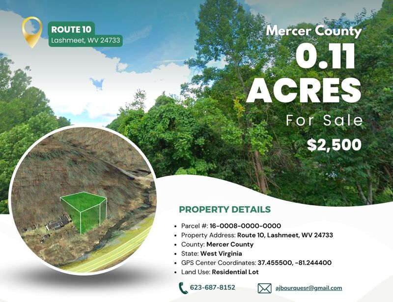Your Cozy Haven Awaits 0.11 Acres Residential Lot in Lashmeet, WV